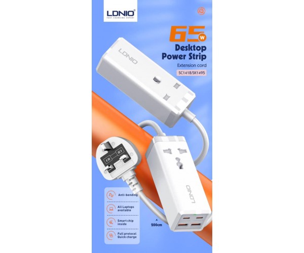 Ldnio Pd Fast Charging Protocol 65w Charger With Universal Outlet Power Strip Extension Socket