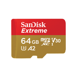 SanDisk Extreme 64GB 190mbps microSDXC UHS-I Memory Card