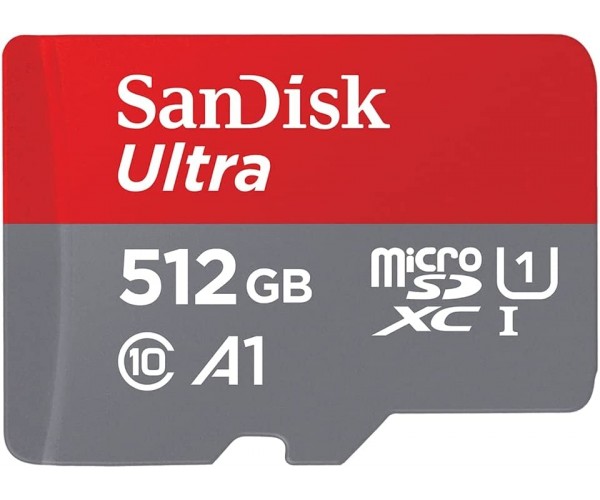 SanDisk 512GB Ultra microSDXC UHS-I Memory Card with Adapter
