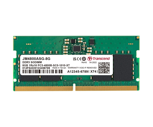 Transcend JetRAM 8GB DDR5 4800Mhz SO-DIMM Laptop RAM