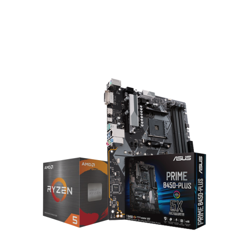 AMD Ryzen 5 5600G Processor With Radeon Graphics ASUS PRIME B450 