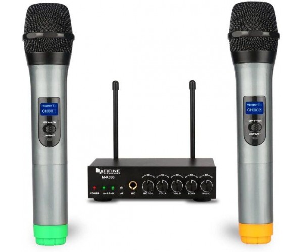 FIFINE K036 UHF Dual Channel Wireless Handheld Microphone