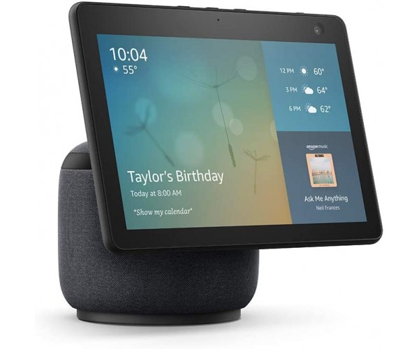 Echo Show 10 3rd Gen HD smart display with motion and Alexa Charcoal