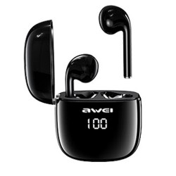 Awei T28 True TWS Bluetooth Smart Touch Sports Dual Earbuds with Charging Case