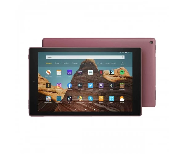 Amazon Kindle Fire HD 10 (9th Gen) 10.1 Inch Full HD Display Plum Tablet with Alexa Hands-free