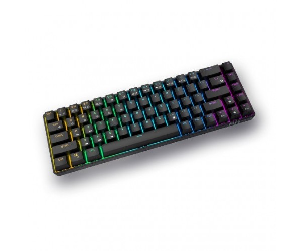 RK ROYAL KLUDGE RKG68 Hot Swappable Red Switch Wireless Mechanical Gaming Keyboard Black