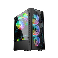 OVO E335D MID TOWER GAMING RGB CASE - Black