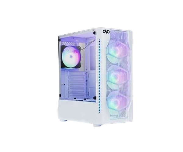 OVO E335DW MID TOWER GAMING RGB CASE - White