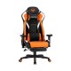 MEETION MT-CHR22 LEATHER RECLINING E-SPORT FOOTREST GAMING CHAIR (Orange)