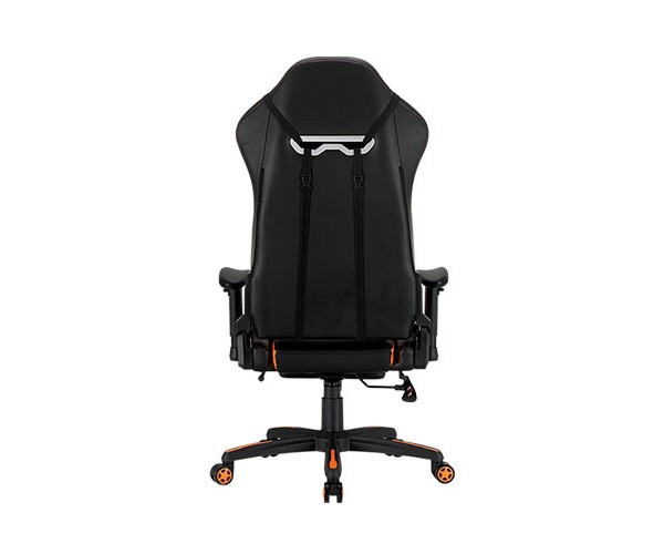 MEETION MT-CHR22 LEATHER RECLINING E-SPORT FOOTREST GAMING CHAIR (Orange)