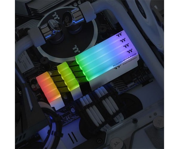 Thermaltake TOUGHRAM RGB 16GB(2 x 8GB) DDR4 3600Mhz Desktop Ram (White)