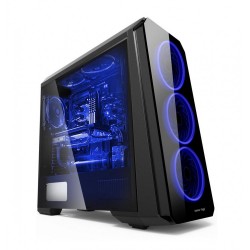 Value-Top VT-760L Crystal Tempered Glass Full Tower Blue LED ATX Casing