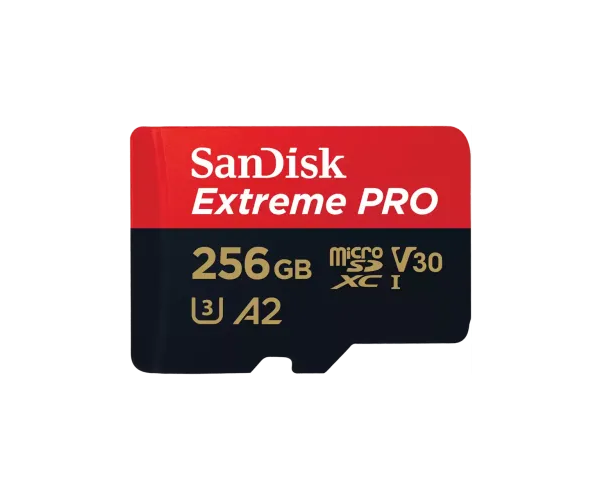Sandisk Extreme PRO 256GB 200mbps MicroSDXC UHS-I Memory Card With Adapter (SDSQXCD-256G-GN6MA)