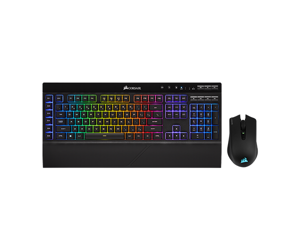 CORSAIR K57 RGB WIRELESS Keyboard and HARPOON RGB WIRELESS Mouse Bundle