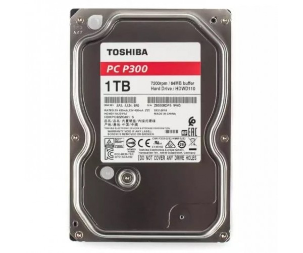 TOSHIBA P300 1TB 3.5 INCH 7200RPM SATA HARD DRIVE