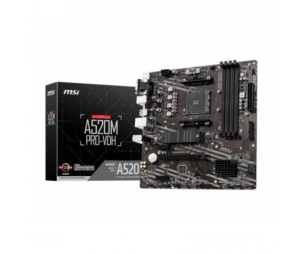 MSI A520M PRO-VDH AMD AM4 Micro-ATX Motherboard