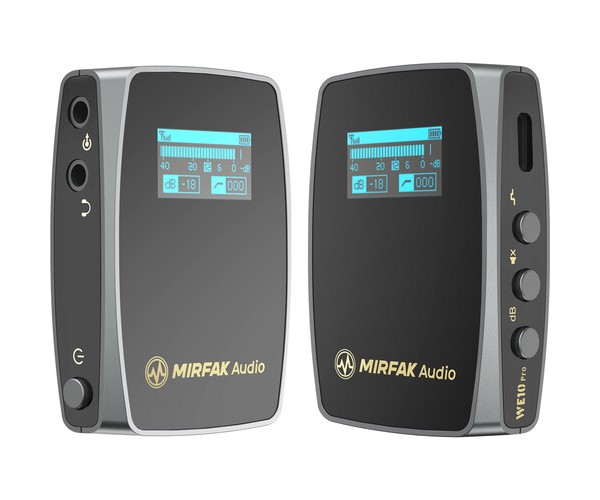 MIRFAK WE10 PRO Dual Transmitter Wireless Lavalier Microphone System