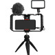 SYNCO Vlogger Kit1 with Microphone and Fill Light for Camera / Smartphone Black