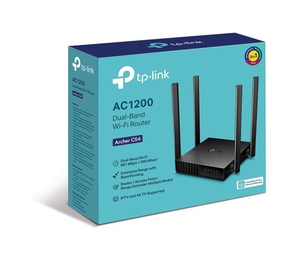 Tp-Link Archer C54 AC1200 Dual Band 4 Antenna MU-MIMO Beamforming Wi-Fi Router