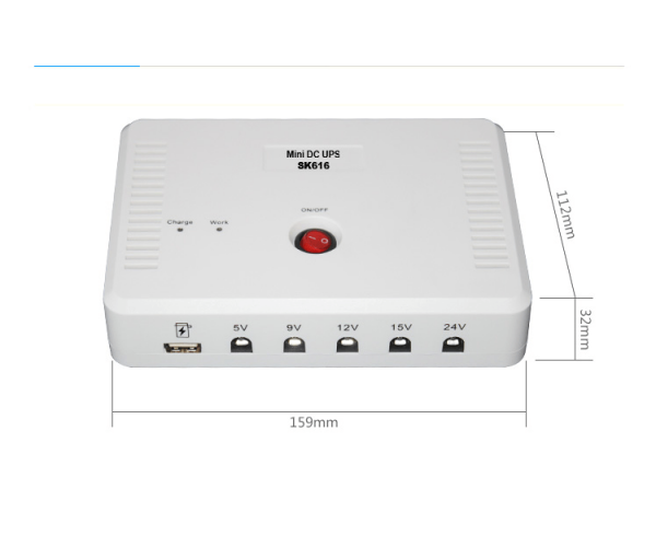 SKE SK616 Mini DC UPS for Wifi Router +ONU + IP CAMERA/ CC CAMERA  (15600MAH WITH MEGA 5 OUTPUT)