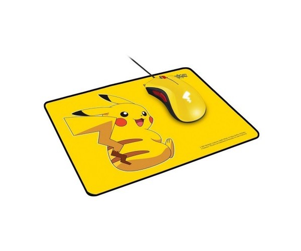 Razer DeathAdder Essential Mouse + Razer Goliathus Speed Pikachu Limited Edition Mouse Pad Combo