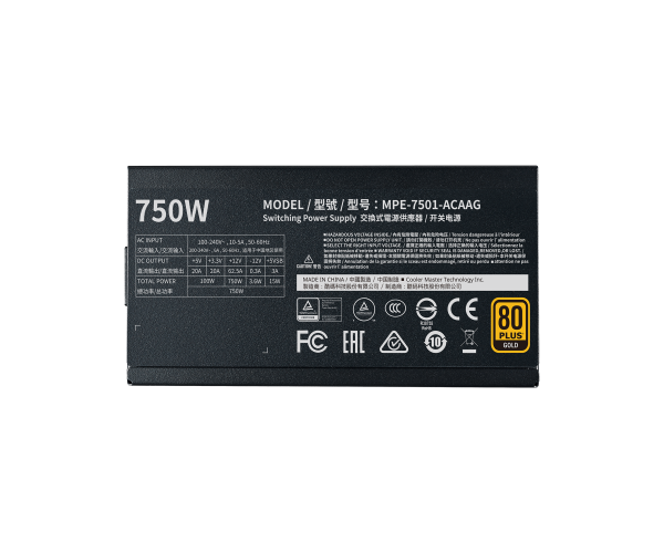 Cooler Master MWE 750W V2 Fully Modular 80 Plus Gold Certified Power Supply