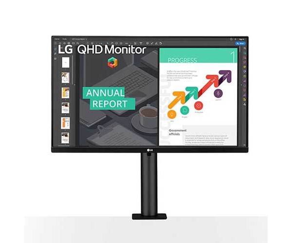 LG 27QN880 27 Inch 2K QHD IPS Ergo Black Monitor