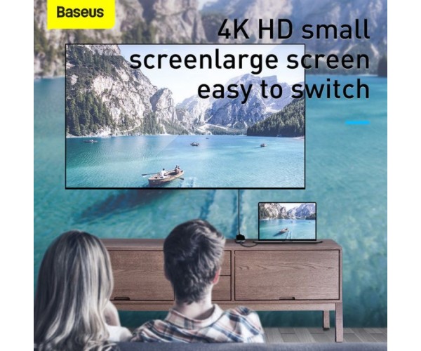 Baseus Multi-functional HUB (Type-C to 3xUSB3.0+HDMI+PD) Deep gray CAHUB-RT0G
