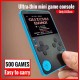 Games Power ultra thin Handheld Game Console Small Portable Ultra-thin Rechargeable Gamepad with Built-in 500 Games
