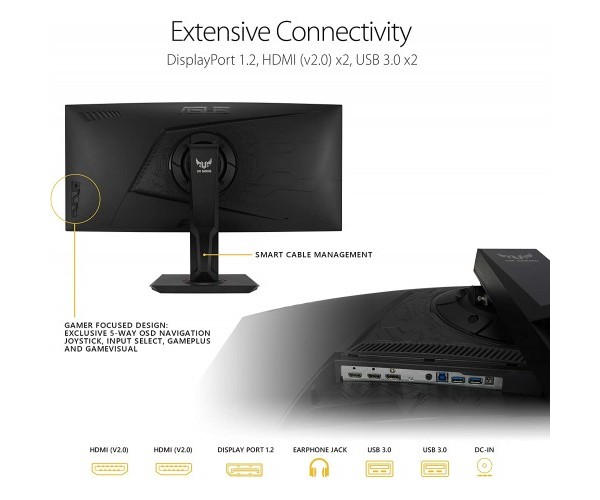 Asus TUF VG35VQ 35 inch UWQHD 100Hz Eye Care HDR Gaming Monitor