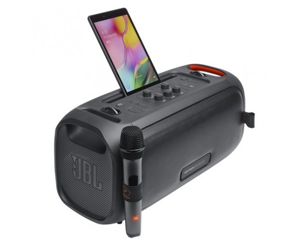 JBL PartyBox On-The-Go Portable Party Speaker and Wireless Mic