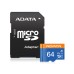 Adata 64GB Micro SD Class-10 (SDXC-UHX-I) Memory Card With Adapter