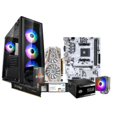 AMD Ryzen 5 5600 Processor BATTLE-AX B550M-T PRO V14 M.2 500GB SSD 16GB RAM RX 5500 XT 8G GDDR6 Graphics Card