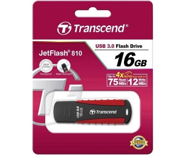 Transcend TS16GJF810 16GB 810 USB 3.0 Jetflash Drive
