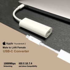 Apple Thunderbolt 2 (USB-C) Male to LAN Female White Converter (MD463xx/A)
