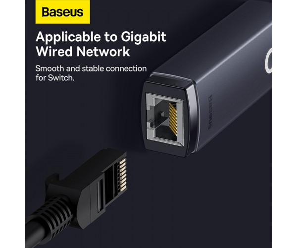 Baseus Hub Lite Series Ethernet Adapter USB to RJ45 LAN Port 1000Mbps WKQX000113