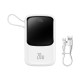 Baseus Qpow Pro Overseas Edition 10000mAh White 20W Lightning & Type-C Power Bank with Digital Display