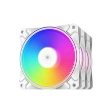 DEEPCOOL CF120 PLUS WHITE 120MM PWM ARGB CABINET FAN TRIPLE PACK