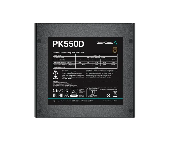 DeepCool PK550D 550 Watt 80 PLUS Bronze Power Supply