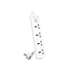 Deli ET405 10A 6-Port White Power Strip