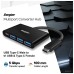 Energizer USB Type-C Male to tri USB & Type-C Female Black Hub