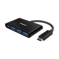 Energizer USB Type-C Male to tri USB & Type-C Female Black Hub