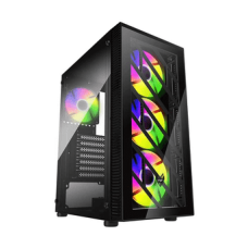FSP CMT192 Mid Tower Black (Transparent Side Panel) ATX Gaming Desktop Case