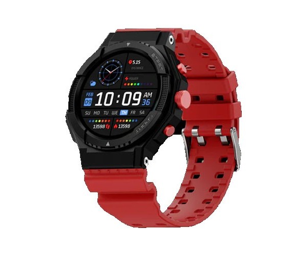 Fire-Boltt Quest Smartwatch  (Red Strap, Free Size)