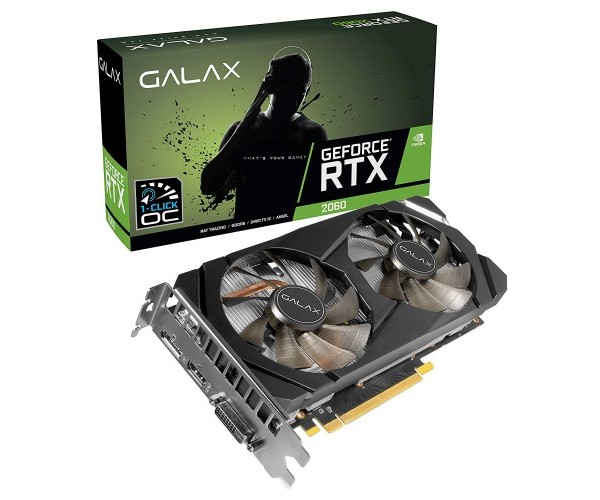 GALAX GeForce RTX 2060 (1 Click OC) 6GB GDDR6 Graphics Card