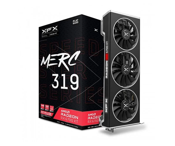 XFX SPEEDSTER MERC 319 AMD Radeon RX 6700 XT 12GB GDDR6 Gaming Graphics Card (BLACK)