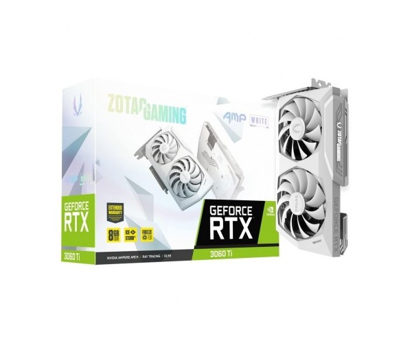 ZOTAC Gaming GeForce RTX 3060 Ti AMP White Edition LHR 8GB GDDR6 Graphics Card