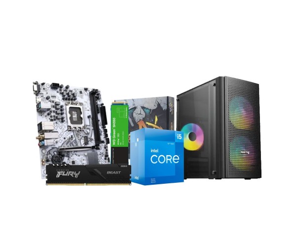 Budget Core i5-12400 12th Gen Processor Colorful H610M-E WIFI V20 Motherboard 8gb RAM 500GB SSD Pc