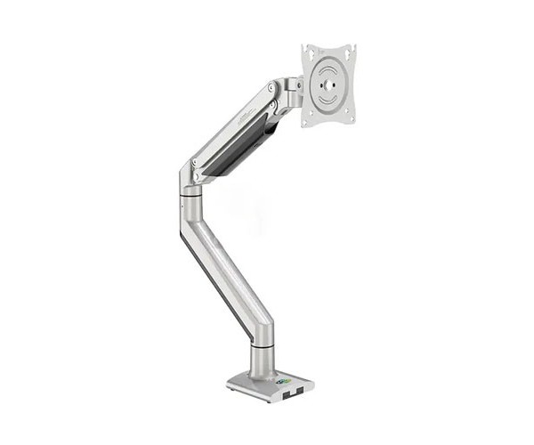 Kaloc KLC-DS150 17-35 inch Silver Adjustable Single Arm Monitor Desktop Mount Stand