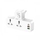 LDNIO SC2311 2 Way 5 Port Fast Charging Wall Power Socket With LED Lamp